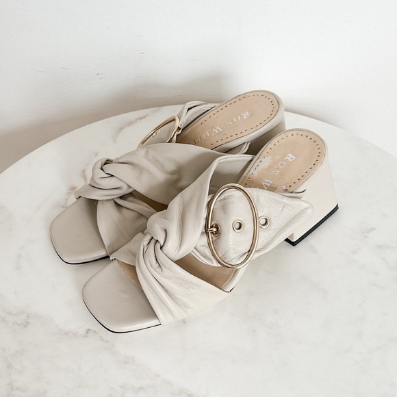 NEW Ron White Willow Napa Twist Buckle Sandals Size 4.5 US 35 EU - Picture 4 of 10